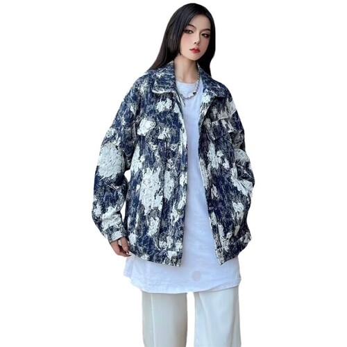 2024 spring and autumn handsome jacket for women ins high street trendy brand Hong Kong style Harajuku style Korean style trendy loose jacket