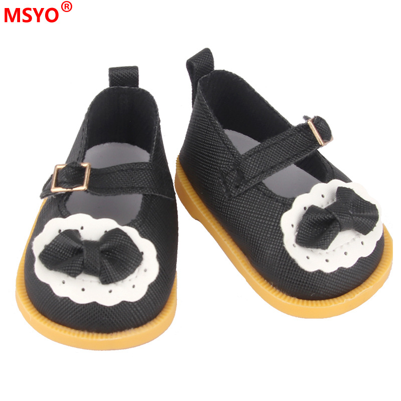 18 pulgadas American Girl muñeca zapatos 43cm muñeca lindo arco amor lentejuelas zapatos muñeca zapatos de lona
