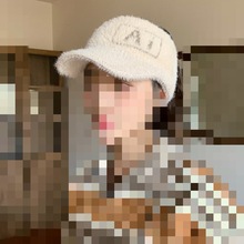 帽子女秋冬毛线帽加厚保暖户外骑车护耳女士空顶棒球帽显脸小冬天