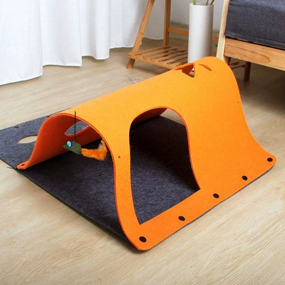Multipurpose Cat Tunnel - Grey Orange (without mice)