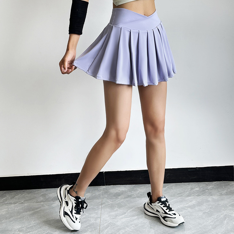 Yoga de mujer falda corta de tenis transfronterizo golf doblado cintura alta anti-caminar la velocidad de la luz seca deportes al aire libre fitness diario image 3