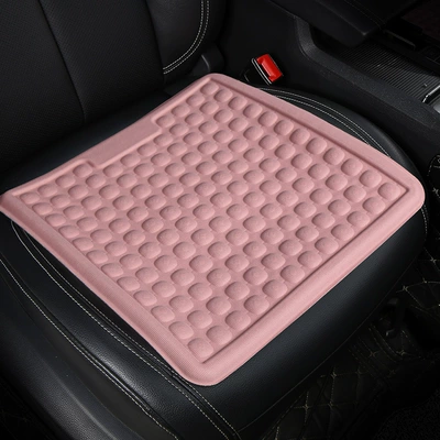 Butt Pad Ice Silk Seat Cushion – Seat cushion, seat cover - square-gel-mite-removal-fabric-pink-one-piece