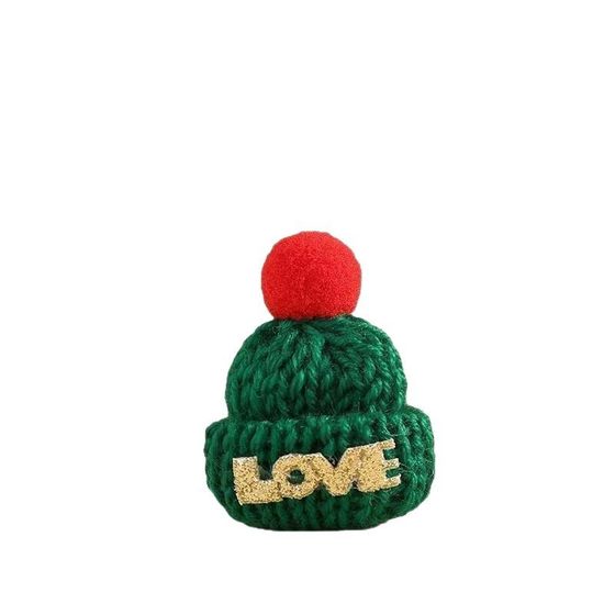 Christmas Hat Mini Scarf Red Green Decorative Pendant Doll Cactus Holiday Landscaping Dress Up