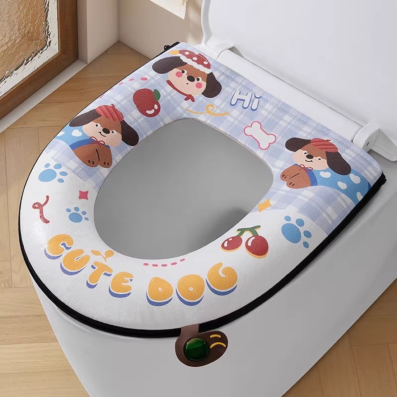 【自带香薰扣】马桶坐垫防水免洗通用家用马桶圈四季拉链坐便垫套|undefined