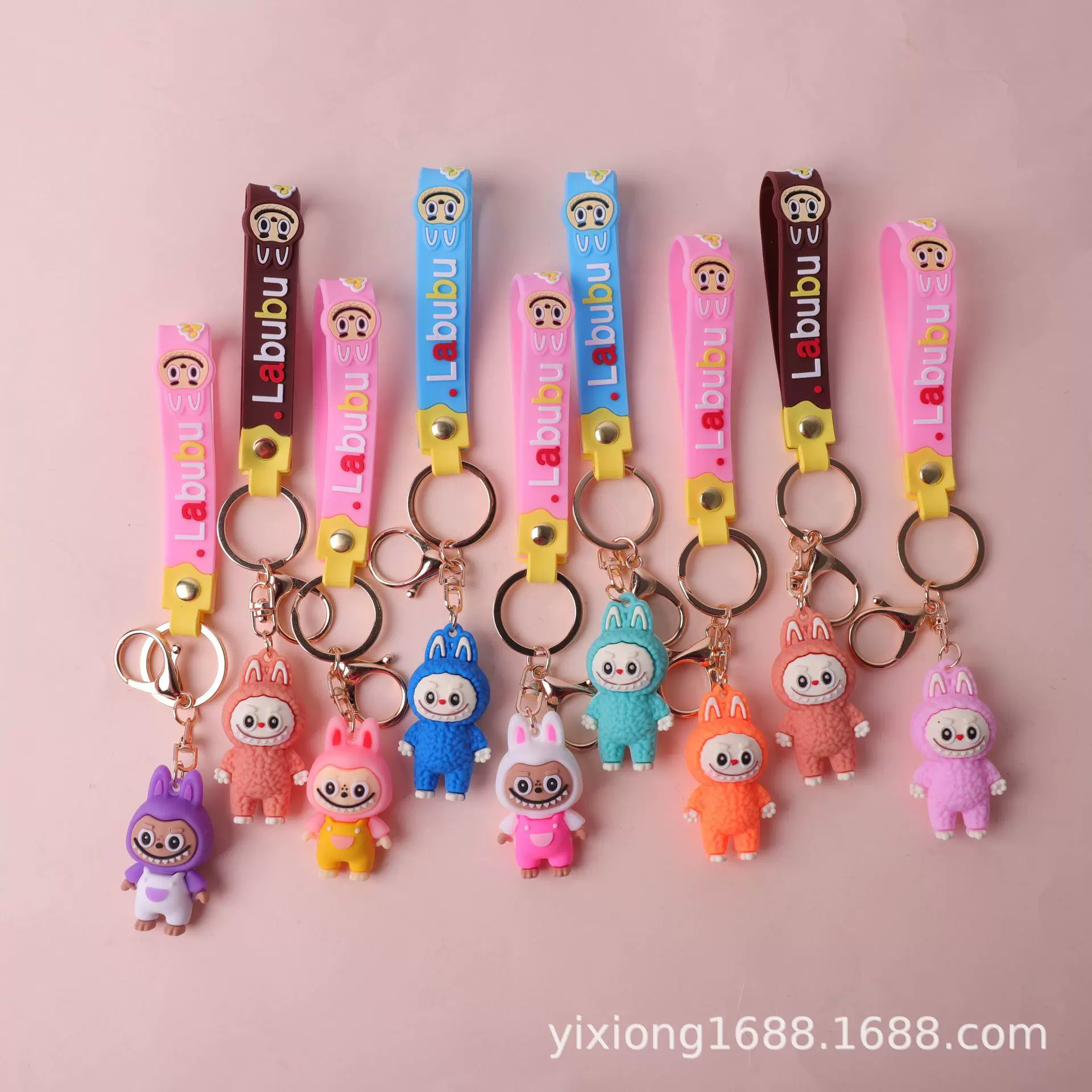 跨境爆款卡通拉布布绵羊钥匙扣立体公仔汽车钥匙链书包挂件小礼物