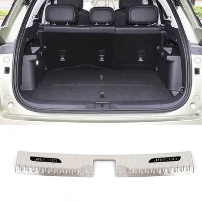 Dekorativ pedal başlıqları – Guard, Tailgate Exploration 06 - trunk-inside-1-piece-of-inner-rear-guard-stainless-steel-silver-titanium-brushed-for-jaecoo-j7
