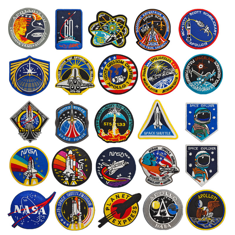 NASA NASA badge Apollo program spacecraft embroidery Velcro badge cloth in stock supply