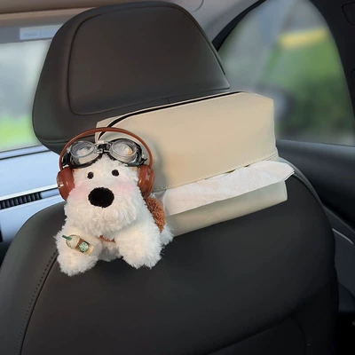New West Highland Car Trash: Car tissue box/set - motorcycle-west-highland-tissue-bag