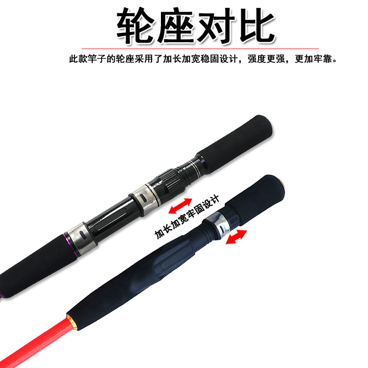 Weihai wholesale slow rocking iron plate rod solid rod slightly offshore boat fishing rod mixed carbon explosion fishing Slow Jig one and a half sections