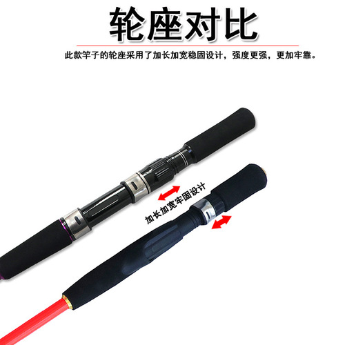 Weihai wholesale slow rocking iron plate rod solid rod slightly offshore boat fishing rod mixed carbon explosion fishing Slow Jig one and a half sections