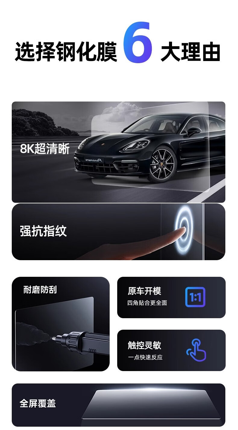 Haobo Ht Special Screen Tempered Film, Central Control Navigation Instrument Film, Matte Accessories, Modified Interior Car Supplies