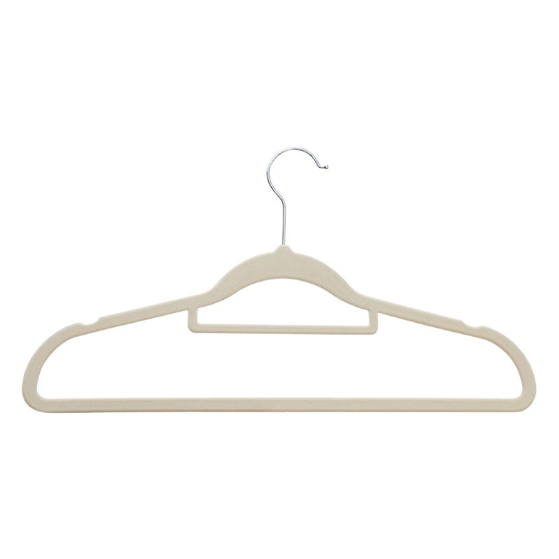 Hombro sin costura flocado percha antideslizante tienda de ropa húmeda y seca armario doméstico almacenamiento artefacto fábrica al por mayor