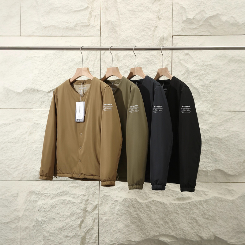 Export Spanish Order Ultra-Light Eco-Friendly High-Efficiency Warm Cotton Waterproof Autumn and Winter Men's Casual Round-Neck Cotton Jacket Coat