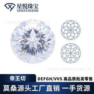 Wuzhou factory wholesale moissanite bare stone fancy cutting Emperor cutting D color clarity VVS jewelry ring main stone
