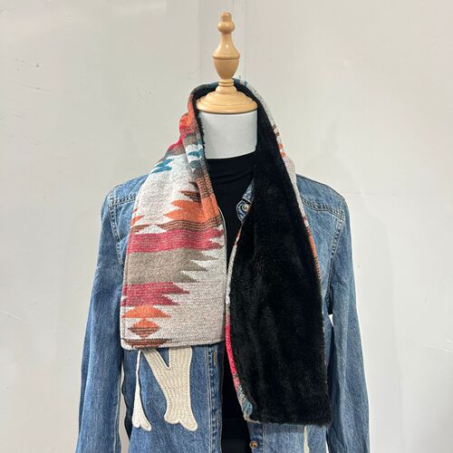 Europe, America, Bohemia, American, Western cowboy, country style woolen jacquard double-layer collar for men and women