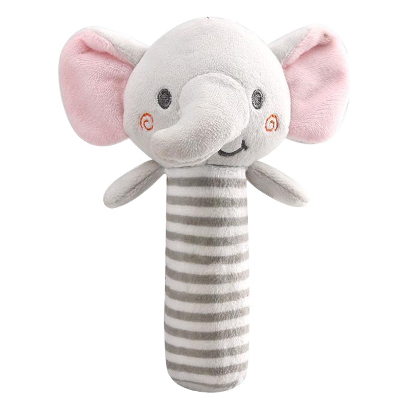 Sonajero de mano con sonido de mono feliz, juguete de peluche para bebés de 0 años, campana para cuna, sonajero de mano relajante para bebés