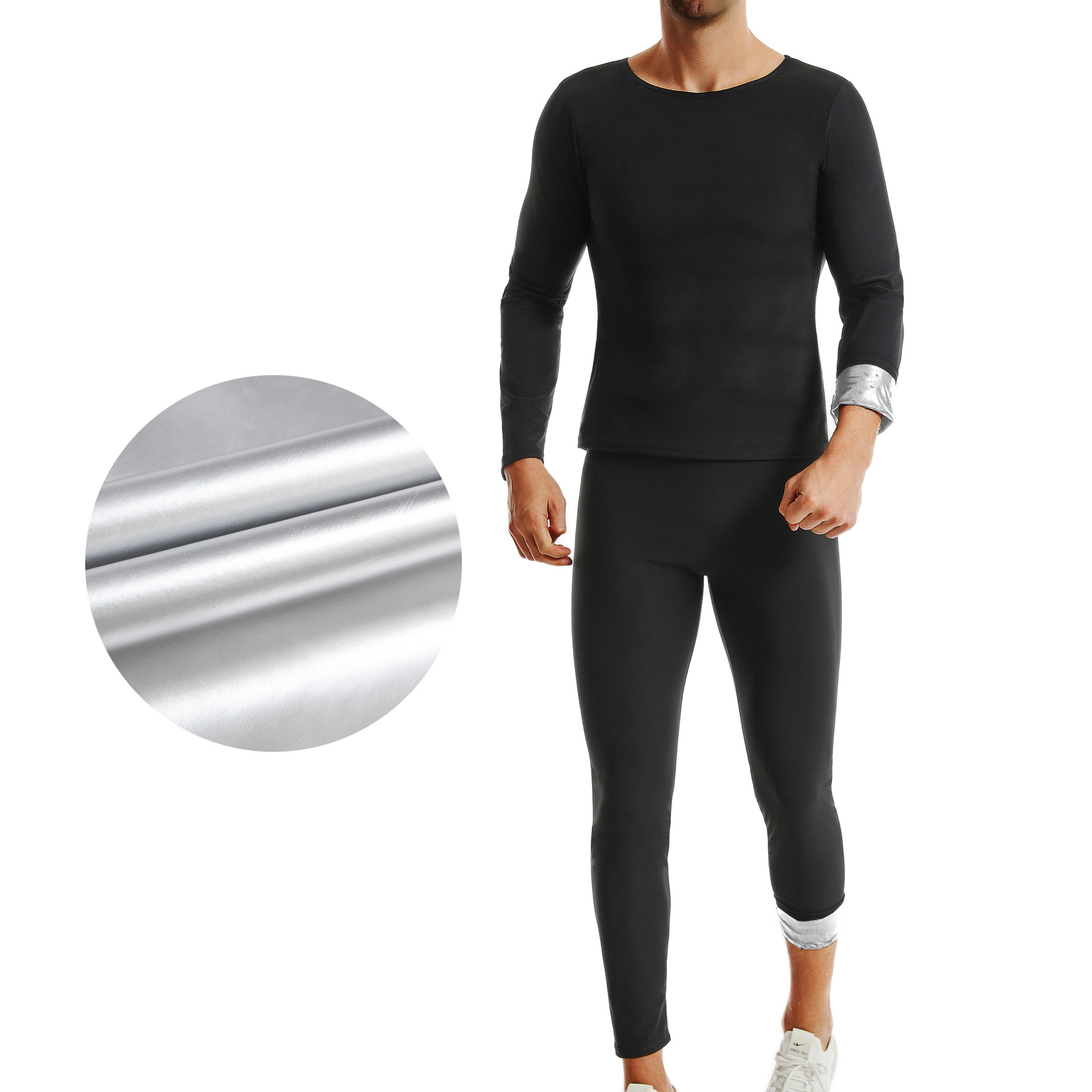 남성용 실버 페인팅 긴소매 + 바지