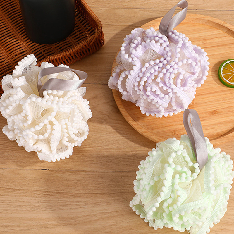 棉球浴花创意沐浴球大号成人洗澡棉球擦浴室搓背搓澡巾浴泡泡球浴