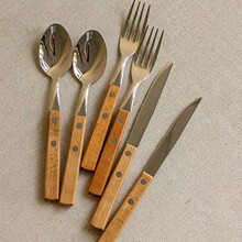 韩国ins风牛排西餐刀叉勺套装不锈钢叉勺水果糕点甜品叉勺沙拉叉