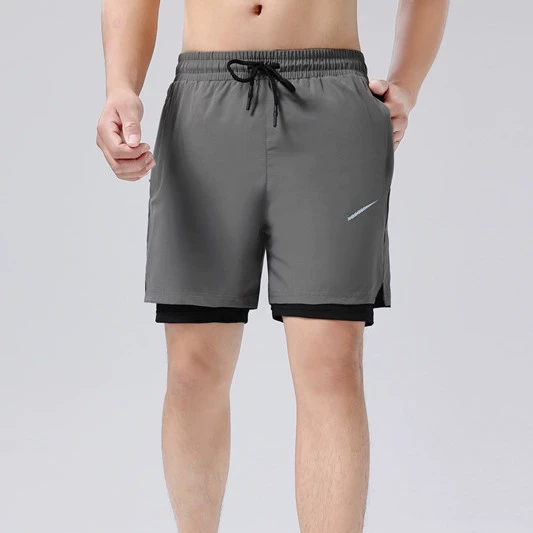 Мужские спортивные шорты большого размера, двухслойные баскетбольные тренировочные шорты, уличные беговые шорты с защитой от легкой скорости, быстросохнущие шорты