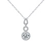 Import diamond pendant, necklace, USA, platinum 950 sample