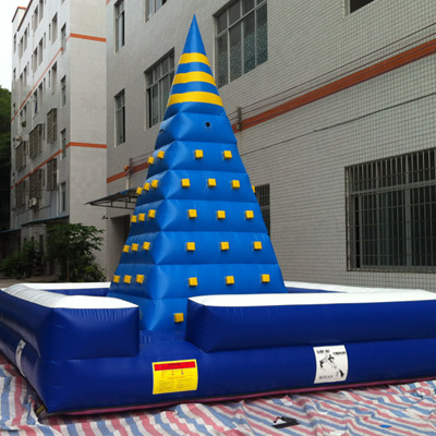 Castillo inflable, muro de escalada, gran trampolín para niños al aire libre, tobogán, puestos cuadrados, equipo de castillo travieso, comercio exterior