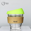 New creative cup set coffee cup with lid heat insulation insulation and heat -resistant coffee cup glass cup