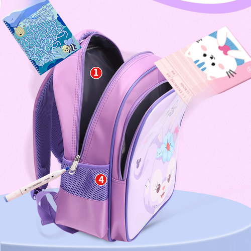 PU Digital External Order Primary School Student Backpack Children 1-3 Grades Cartoon Cute Dual Shoulder Backpack Manufacturer