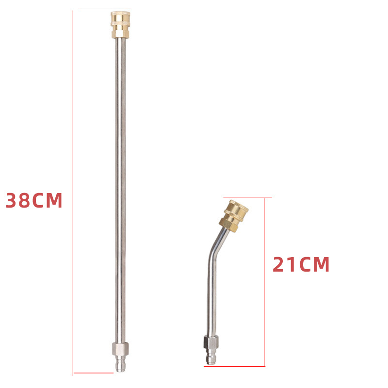 Pistola de agua especial para la limpieza de la máquina exterior del aire acondicionado puntual, barra de extensión de la pistola de agua 1/4 de cobre, barra de flexión de 135 grados, boquilla de pistola de cinco colores