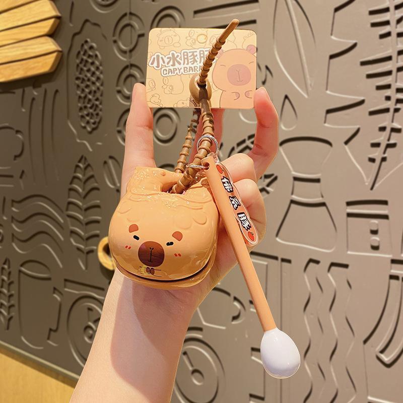 Popular Stress-Relief Wooden Fish + 1 Keychain Yiwu Children's Toy Ornament Backpack Pendant Claw Machine Small Gift Manufacturer