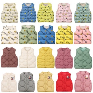Autumn and Winter Off-Season Little Yellow Duck Kidsren's Vest for Small and Medium-Sized Boys and Girls Warm Vest Vest Infant Vest Export