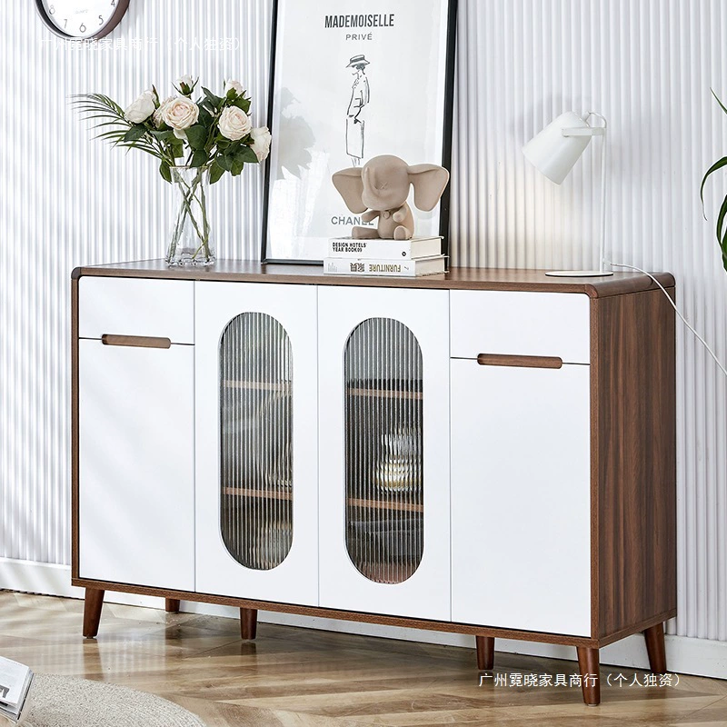 Буфет к стене, встроенный винный шкаф в кремовом стиле, чайный шкаф, шкаф для хранения, современный легкий роскошный простой кухонный шкаф для хранения