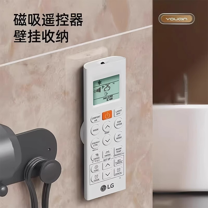 壁に穴を開けずに収納できるリモコン磁気ステッカー、壁掛け強力磁気シート電源タップホルダー、マザーフック|undefined