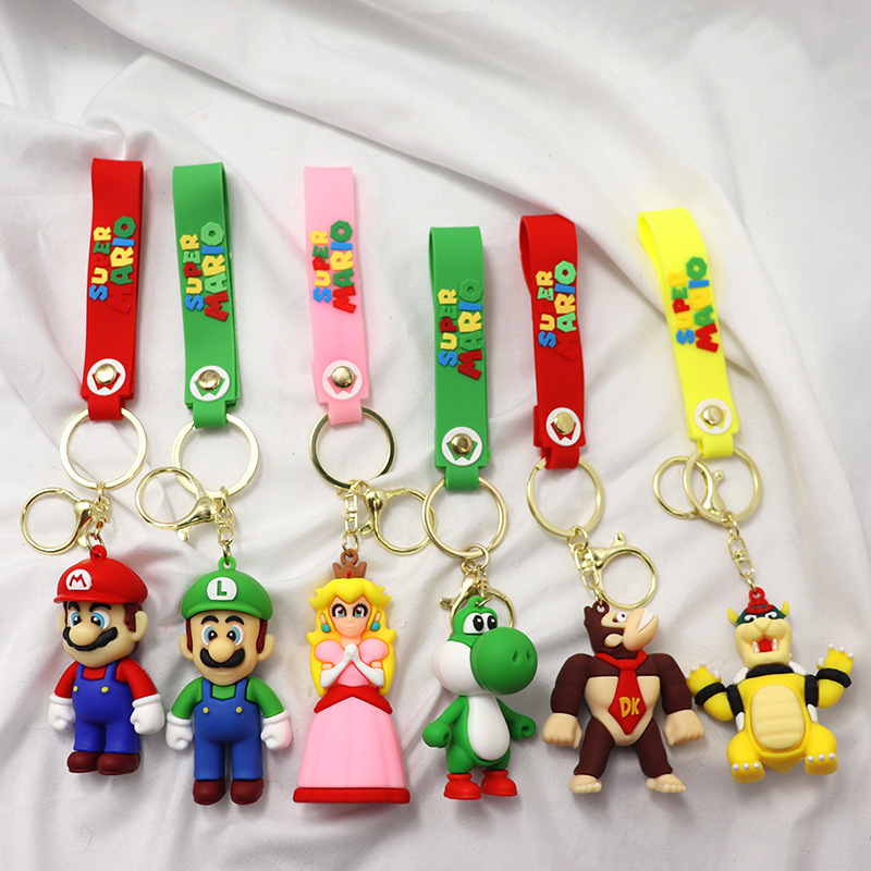 New Cartoon Mario Series Keychain, Cute Super Mario Doll Bag Pendant, Car Keychain New Cartoon Mario Series Keychain, Cute Super Mario Doll Bag Pendant, Car Keychain