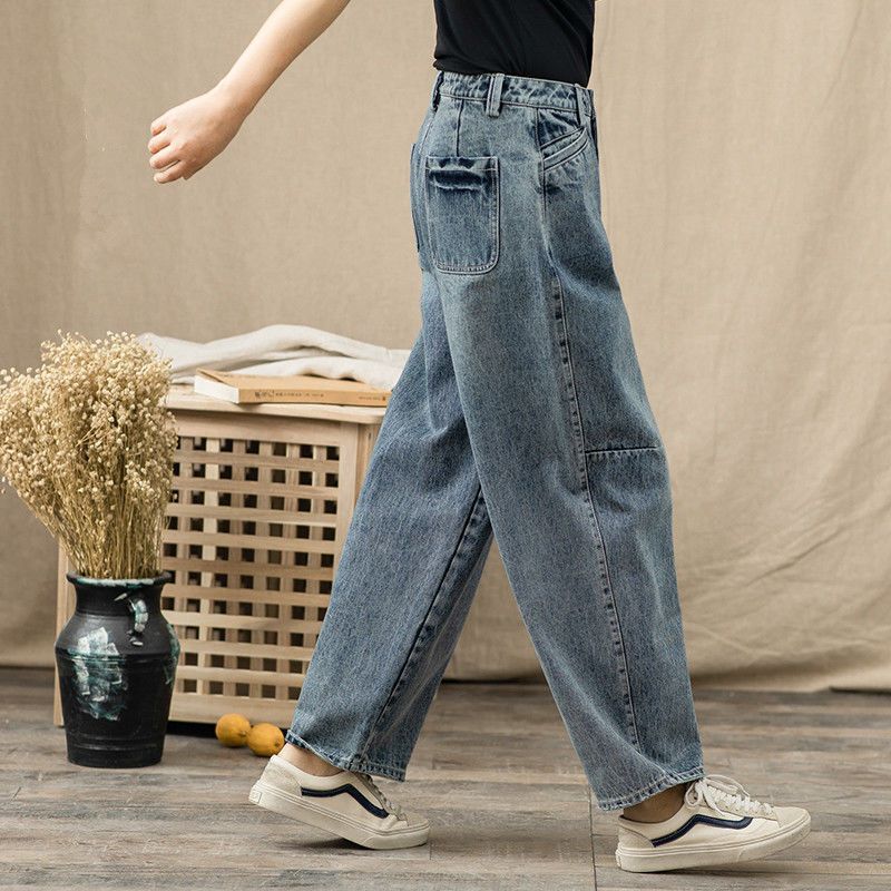 2026 Spring and Autumn New Style Women's Jeans Korean Version Large Size Loose Straight High Waist Wide Leg Dad Jeans Trendy Women's Trousers 2026 Spring and Autumn New Style Women's Jeans Korean Version Large Size Loose Straight High Waist Wide Leg Dad Jeans Trendy Women's Trousers