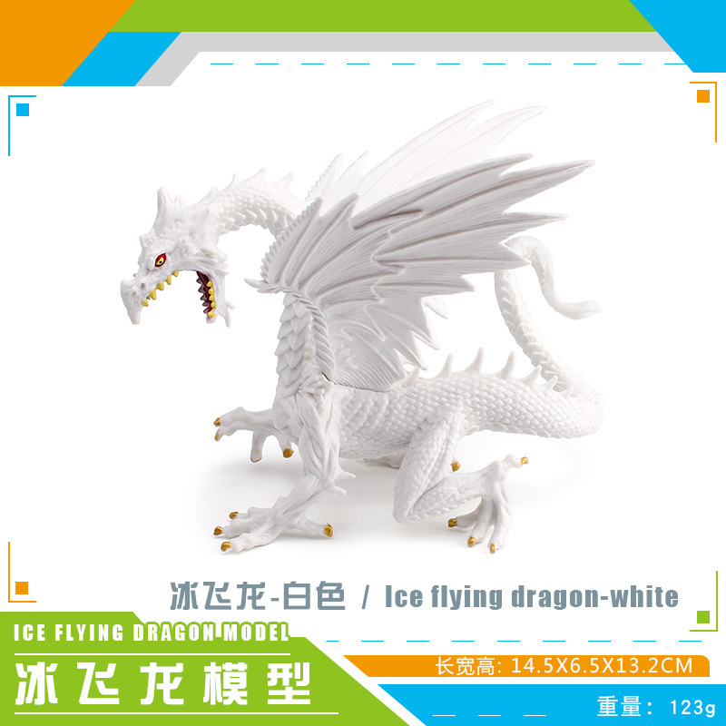 Exportación transfronteriza simulación de mitología occidental dragón modelo dragón de hielo dragón de acero fuego águila lobo dragón adornos estáticos de escritorio