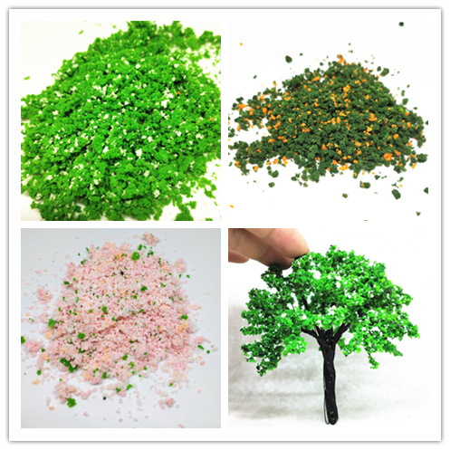 建筑沙盘模型树制作 手工DIY树粉 海绵仿真树木 樱花树彩色树粉