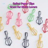 50pcs Vibrant Guitar Shaped Paper Clips Durable pet吉他纸夹|ms
