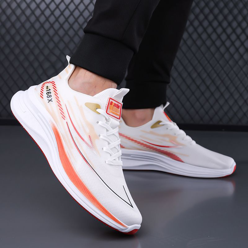 Nuevos zapatos de tela aérea respirables, zapatos de moda de malla, zapatos cómodos y ligeros para hombres, zapatos casuales para hombres.