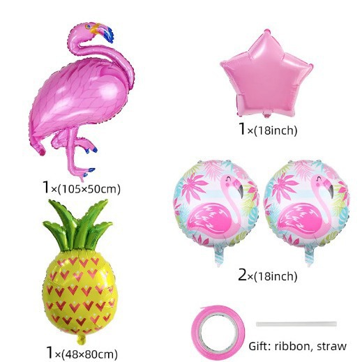 Yellow fuchsia green balloon