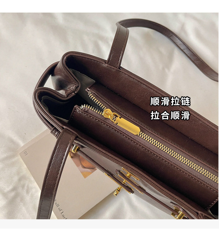 Túi tote nữ quai đeo vai dáng ngang cỡ lớn , chất liệu PU mềm, đựng được nhiều đồ — Gạo trắng, Rượu vang đỏ, màu cà phê, màu nâu chi tiết 5