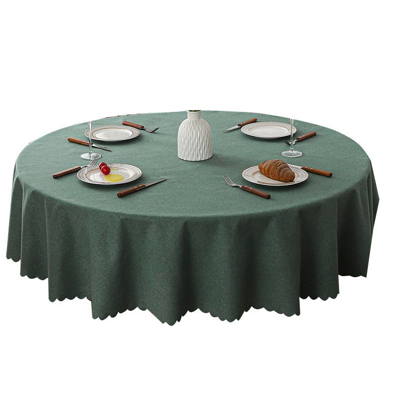 Amazon gran toal de mesa redonda impermeable a prueba de aceite color sólido toal de mesa de comedor doméstico TPU cubierto redondo toal de mesa de comedor mayorista