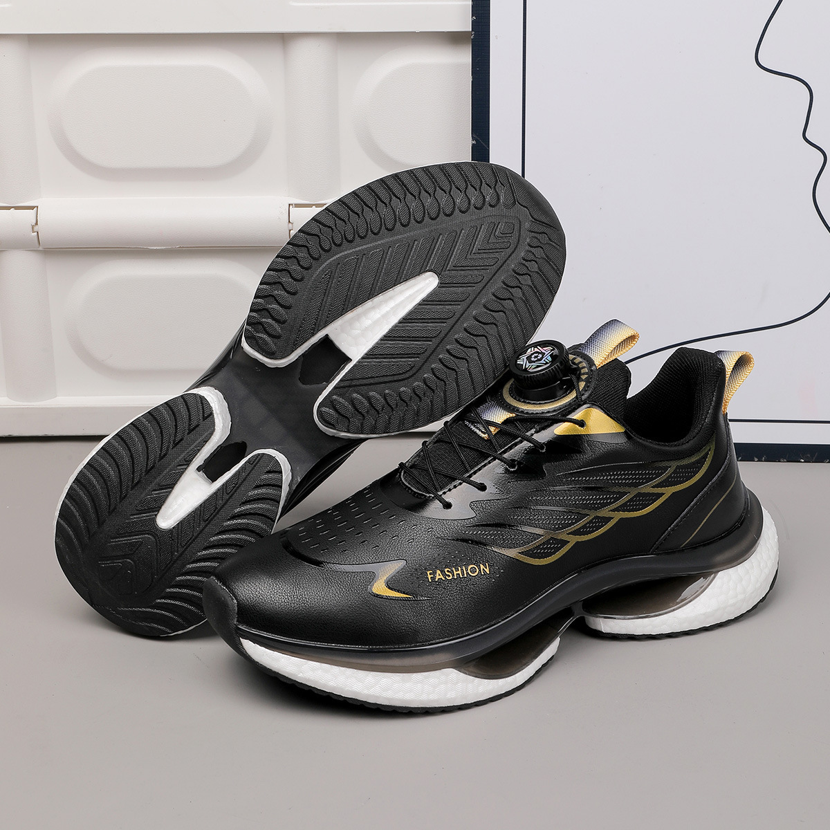 Men's Carbon Plate Slip-On Running Shoes Autumn/Winter New Arrival Ultra-Lightweight Running Shoes Rebound, Shock Absorption, Breathability Rotating S_voghion.com