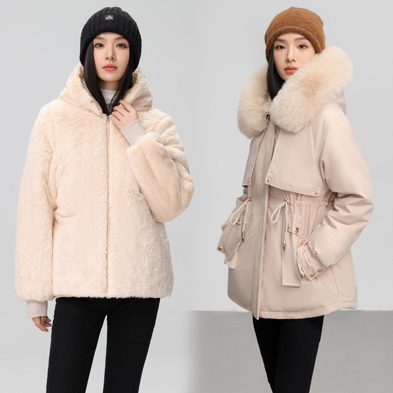 Foreign Trade Pike Clothing Women's 2024 Winter New Down Cotton-padded Clothes Women's Korean Short Small Loose Coat Cotton-padded Coat Foreign Trade Pike Clothing Women's 2024 Winter New Down Cotton-padded Clothes Women's Korean Short Small Loose Coat Cotton-padded Coat