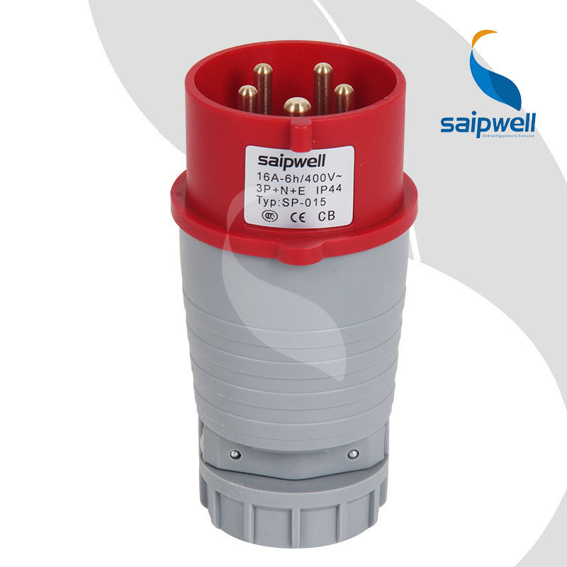 斯普威尔厂家供应AP-015经济型防水插头 5P16A电缆接线插头 欧式
