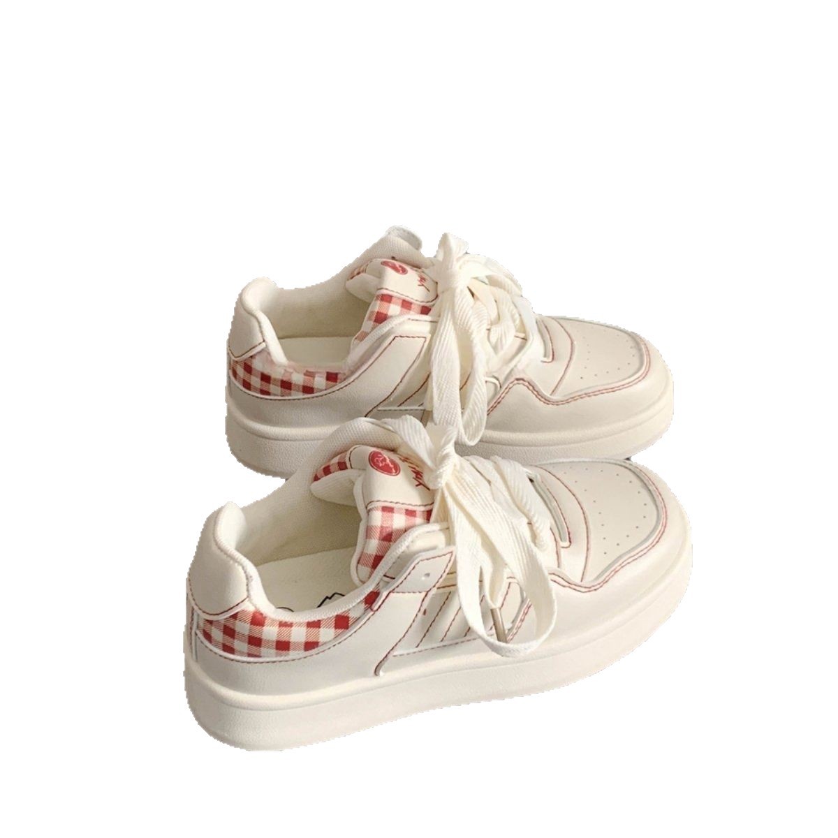 Pequeños zapatos blancos de suela gruesa para mujeres, otoño de 2025 nuevos zapatos para mujeres en la tendencia, zapatos de pan de nicho casuales para mujeres