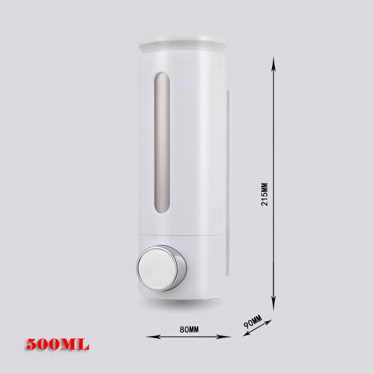 跨境工厂 500毫升大容量悬浮盖款按压壁挂式分装瓶洗手液皂液器