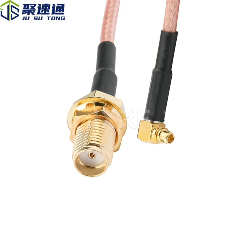 SMA-MMCX同轴射频连接线SMA母转MMCX公弯RG316线跳线RF射频转接线