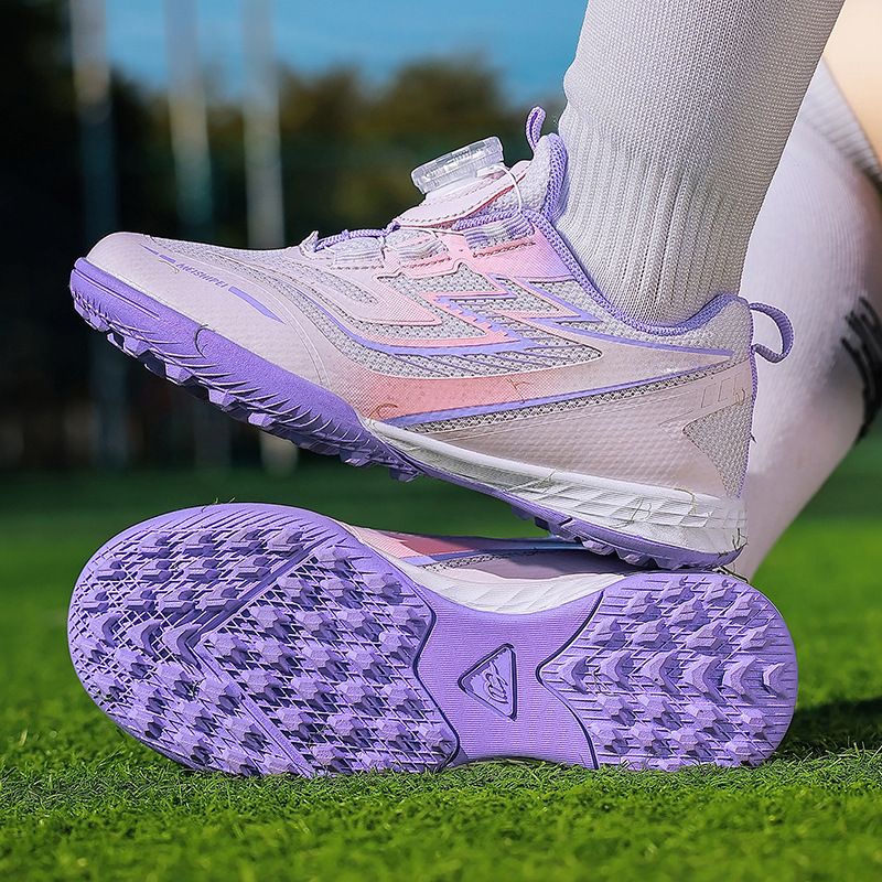 Zapatos de fútbol infantiles transfronterizos estudiantes niños mayores zapatos deportivos ligeros transpirables niñas zapatos de entrenamiento de hierba al aire libre clavos rotos
