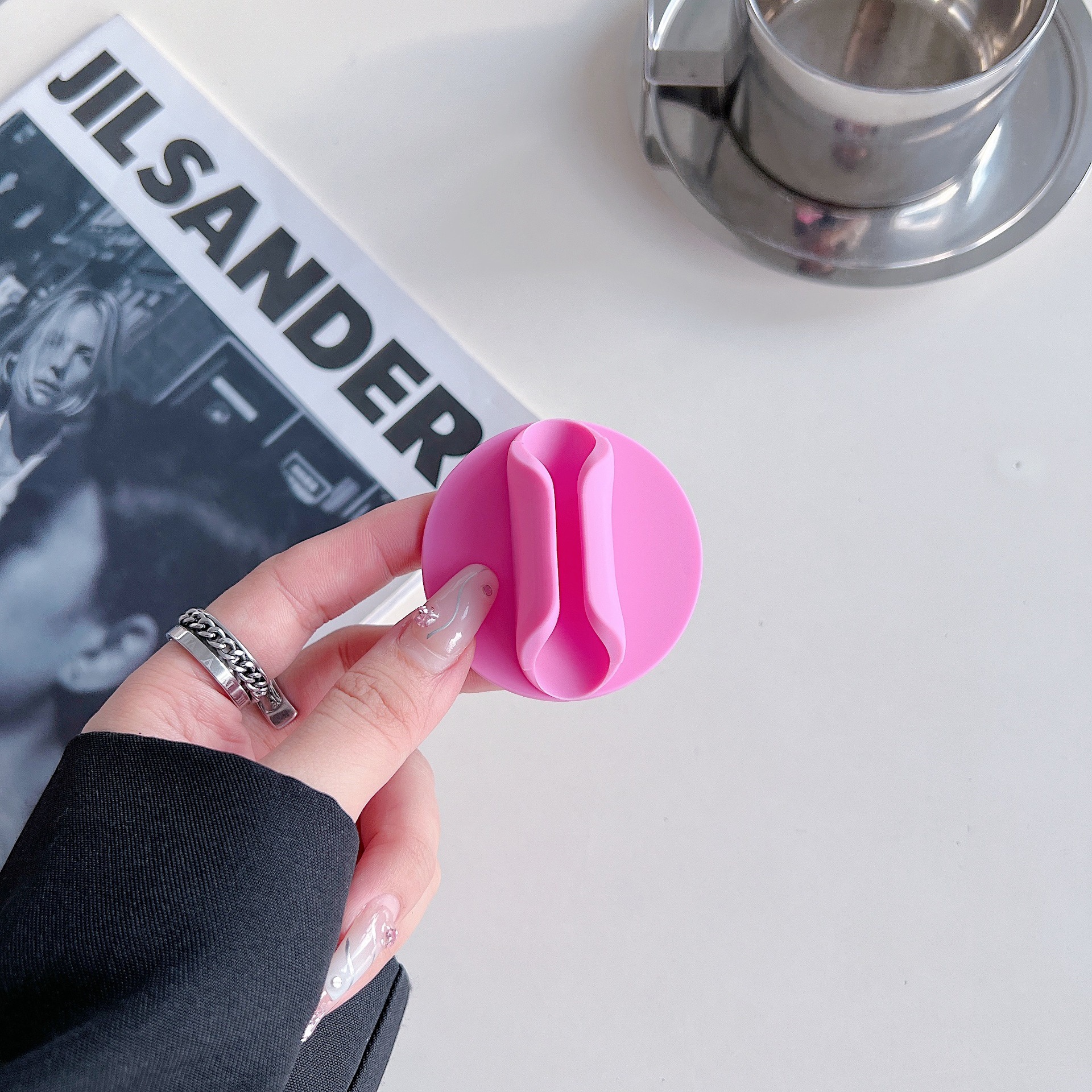 Teléfono móvil pegatina de espalda redonda de 3m esmalte labial esmalte soporte de lápiz labial soporte de teléfono móvil pegatina accesorios generales perezosos